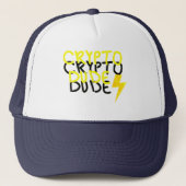 Funky Crypto Man Energy Power Sign Trucker Pet (Voorkant)