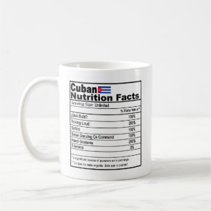 Funky Cubain Nutrition Fact Café Mug