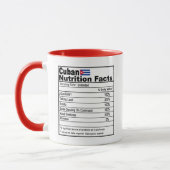 Funky Cubain Nutrition Fact Café Mug (Gauche)