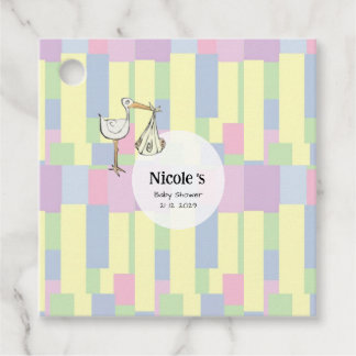 Funky Cubism Stark Delivery Baby Shower Bedankjes Labels