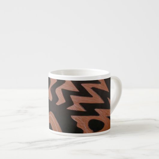 Funky Cuivre Zigzag Spécial Mug (Devant droit)