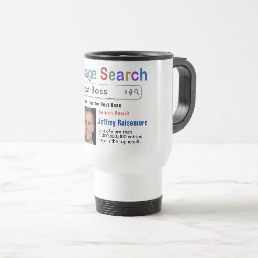 Funky Custom Best Boss Search Gift Mug (Devant droit)