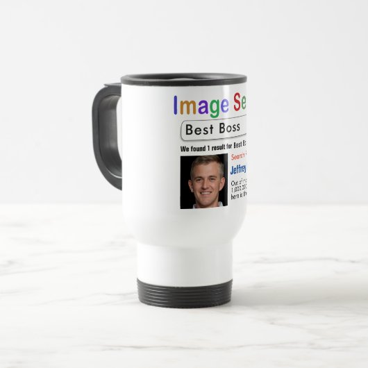 Funky Custom Best Boss Search Gift Mug (Devant gauche)