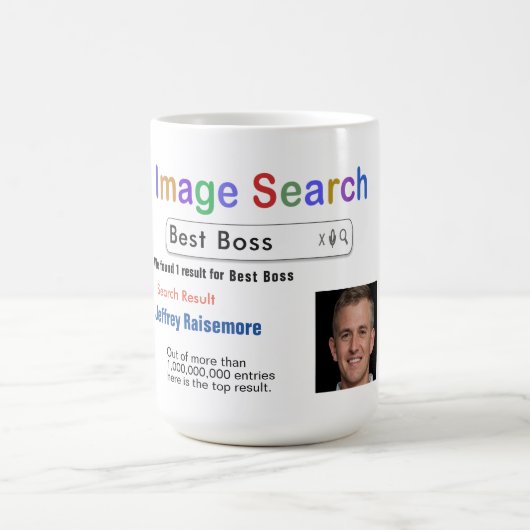 Funky Custom Best Boss Search Gift Mug (Centre)