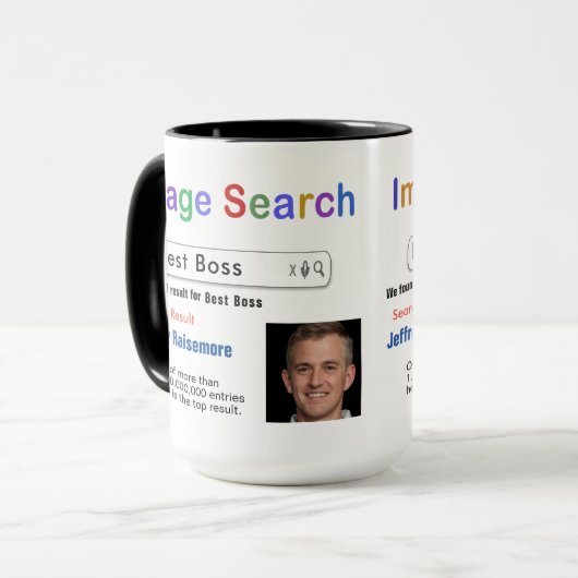 Funky Custom Best Boss Search Gift Mug (Devant gauche)