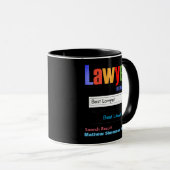 Funky Custom Meilleur Avocat Cadeau Mug (Devant droit)