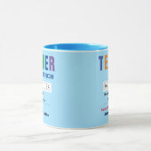 Funky Custom Meilleur Cadeau Enseignant Mug (Centre)