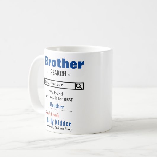 Funky Custom Meilleur Frère Mug (Devant gauche)