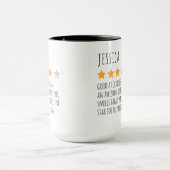 Funky Custom Name 5 Star Review Mug pour elle (Centre)