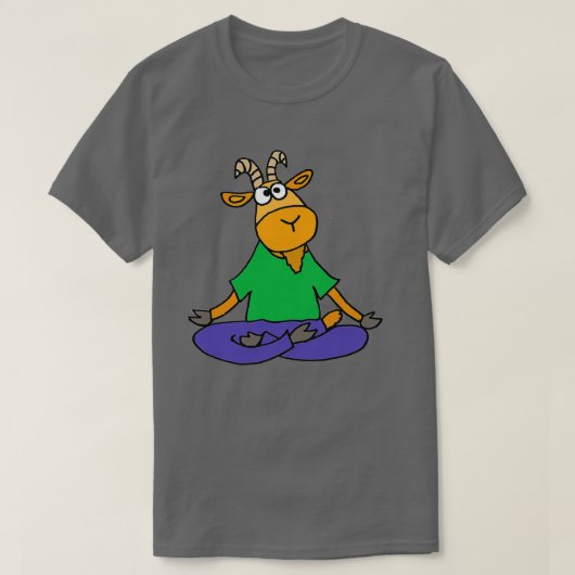 Funky Cute Goat Doing Yoga T-shirt (Design voorkant)