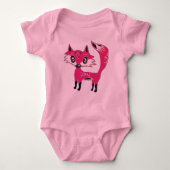 Funky Cute Pink Fox Romper (Voorkant)