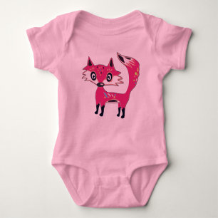 Funky Cute Pink Fox Romper