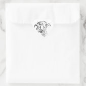 Funky Cute Schaap Ram Hart Sticker (Tas)