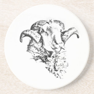 Funky Cute Schaap Ram Zandsteen Onderzetter