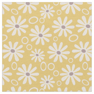 Funky Daisies en Bubbles Yellow Stof