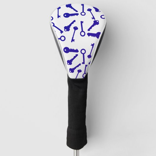 Funky Different Key Shapes Keys Pattern Golfheadcover (Voorkant)