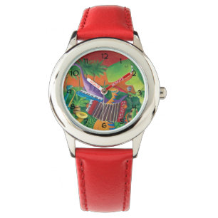 Funky Dinosaur Band Horloge
