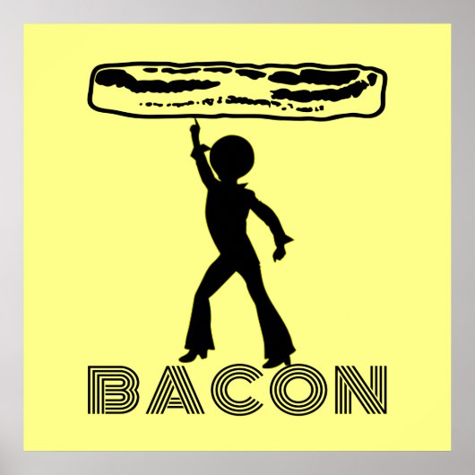 Funky Disco Bacon Poster (Voorkant)