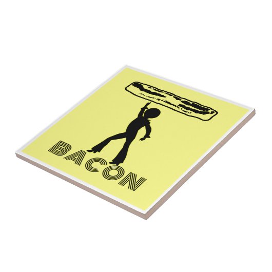 Funky Disco Bacon Tegeltje (Zijkant)