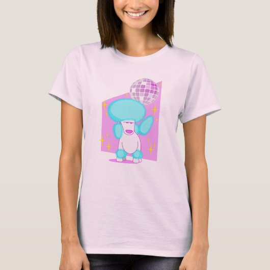 Funky Disco Poodle T shirt (Voorkant)