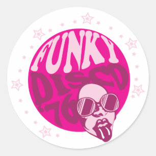 Funky Disco Ronde Sticker