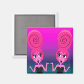 Funky Diva Twins Magnet (Recto/Verso)