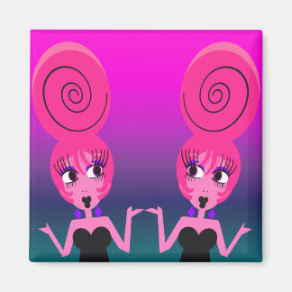 Funky Diva Twins Magnet Magneet
