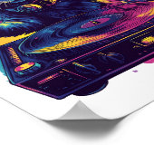 Funky DJ Cat � Retro Disco Kitty Party Poster (Hoek)