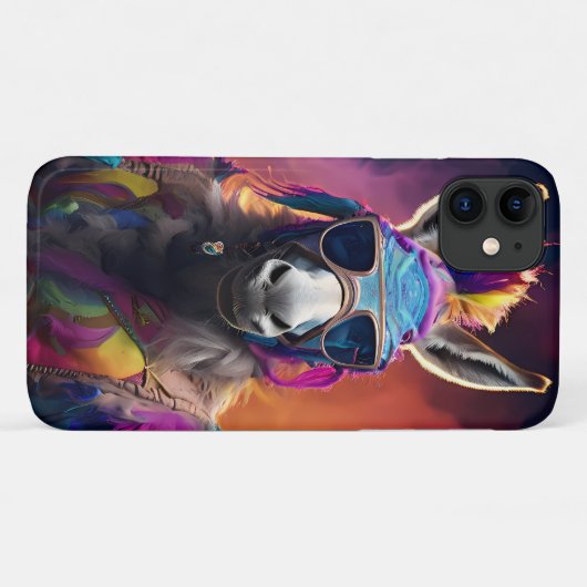 Funky Donkey Blue Glasses Case-Mate iPhone Case (Achterkant (horizontaal))