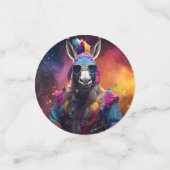 Funky Donkey Blue Glasses Confetti (Kleine voorkant)