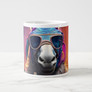 Funky Donkey Blue Glasses Extra Grote Beker