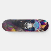 Funky Donkey Blue Glasses Skateboard (Horizontaal)