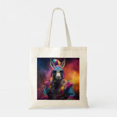 Funky Donkey Blue Glasses Tote Bag (Achterkant)