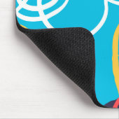 Funky Doodles on Aqua Muismat (Hoek)