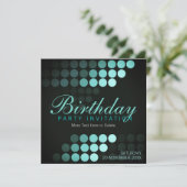 Funky Dots Blues Anniversaire Fête Invitation (Debout devant)