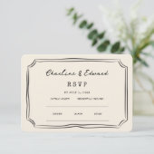 Funky Drawing Wedding Website | RSVP QR Informatiekaartje (Staand voorkant)