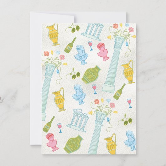 Funky Drawn Italiaanse bruid bruidegom op scooter Kaart (Achterkant)