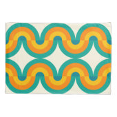 Funky eclectische retro halve cirkels kunst patroo kussensloop (Achterkant-Links)