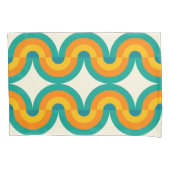 Funky eclectische retro halve cirkels kunst patroo kussensloop (Voorkant-Links)