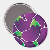 Funky eggplant magneet (Voorkant / Achterkant)