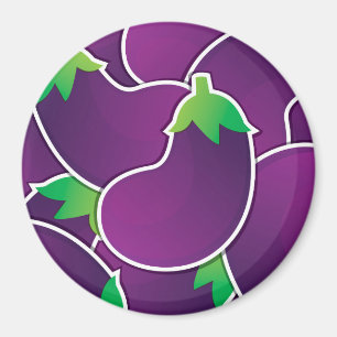 Funky eggplant magneet