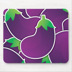 Funky eggplant muismat
