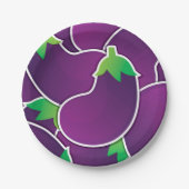 Funky eggplant papieren bordje (Voorkant)