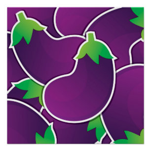 Funky eggplant perfect poster