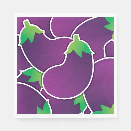 Funky eggplant servetten (Voorkant)
