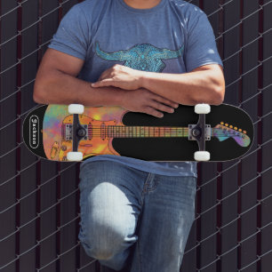 Funky Elektrische Gitaar Naam Skateboard