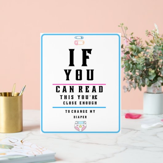 Funky Eye Test Chart Changer ma couche (Mariage)