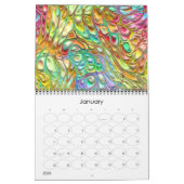 Funky Fantasy Waves 3D Moderne Art Design Kalender (Jan 2026)