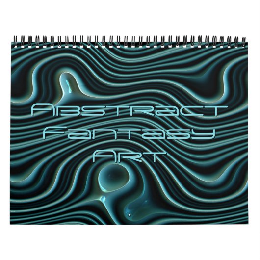 Funky Fantasy Waves 3D Moderne Art Design Kalender (Hoes)