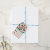 Funky Fel Retro Kerstmis Cadeaulabel (Met Touw)